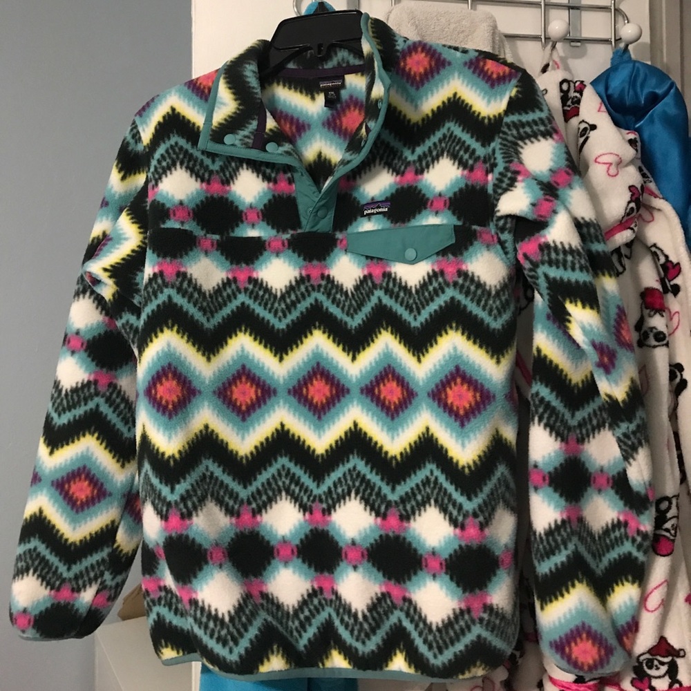 Patagonia printed fleece synchilla pullover